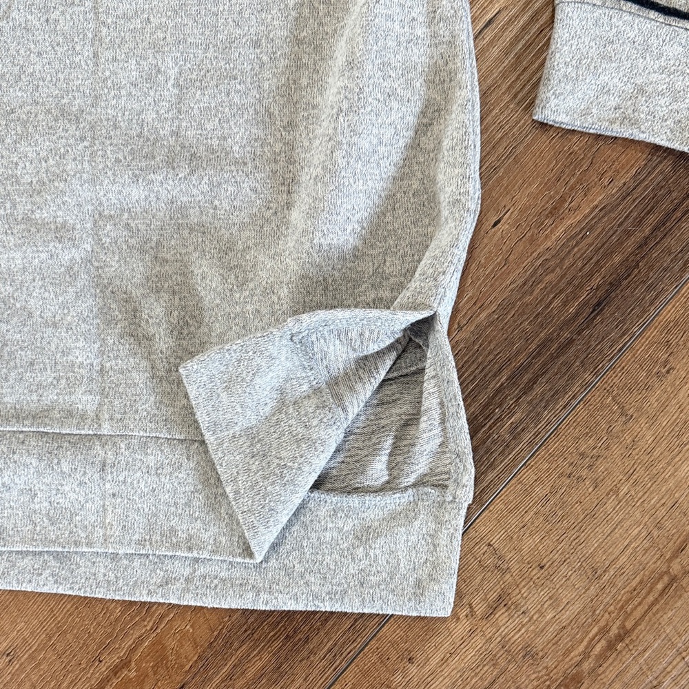 Papillon Blanc Gray Sweatshirt with Striped Accents - Picture 4 of 4